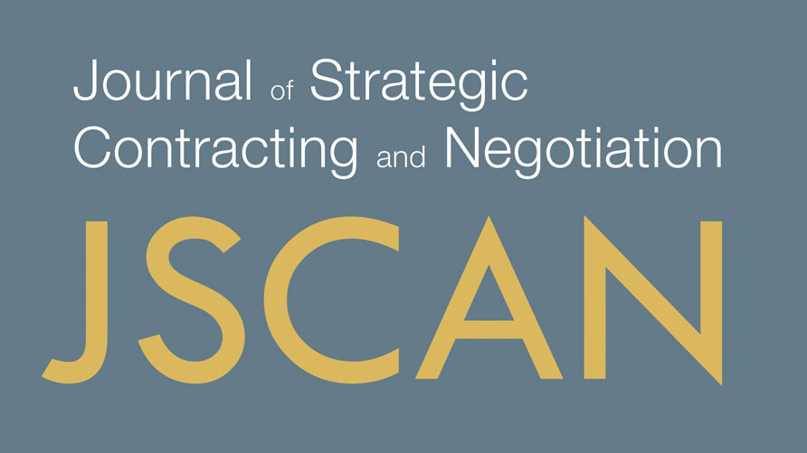 Journal of Strategic Contracting & Negotiation JSCAN